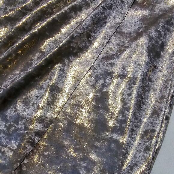 Zara gold & silver metallic spaghetti strap mini holiday dress size M - Picture 6 of 13